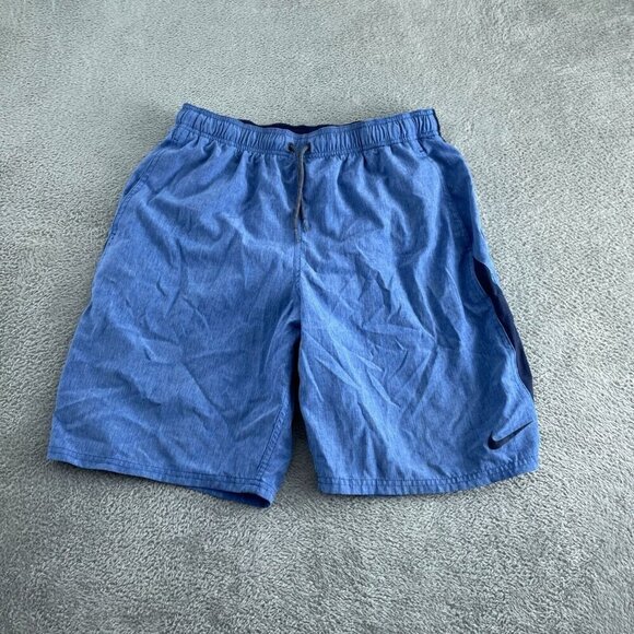 Nike Mens Blue Athletic Shorts Size L Polyester Lightweight 5673 - Picture 1 of 10